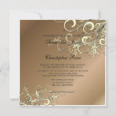 PixDezines CREAM SWIRLS/FAUX COPPER BACKGROUND Kaart (Achterkant)