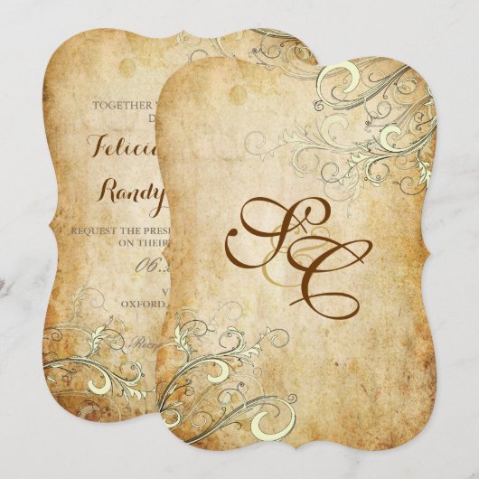 PixDezines  CREAM SWIRLS/FAUX PARACHT Kaart (Voorkant / Achterkant)