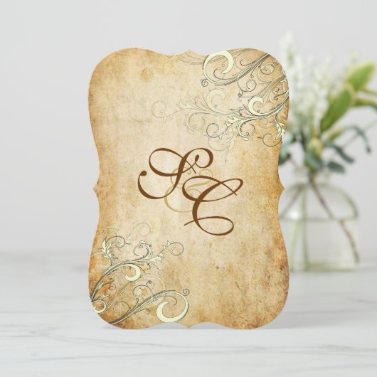 PixDezines  CREAM SWIRLS/FAUX PARACHT Kaart (Staand voorkant)