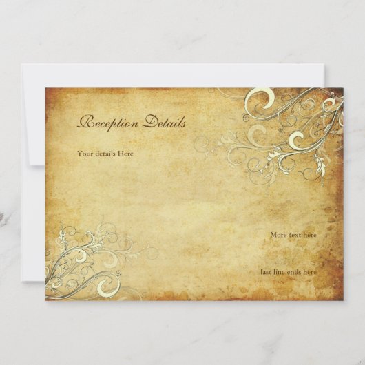 PixDezines  CREAM SWIRLS/FAUX PARACHT Kaart (Achterkant)