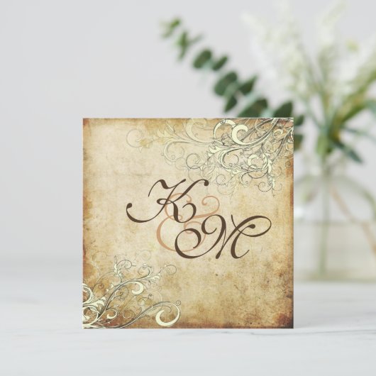 PixDezines  CREAM SWIRLS/FAUX PARCHMENT Kaart (Staand voorkant)