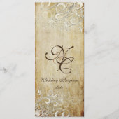 PixDezines  Cream Swirls/Faux Parchment Programmakaart (Voorkant)