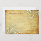 PixDezines  CREAM SWIRLS WEDDING INVITATION Kaart (Achterkant)
