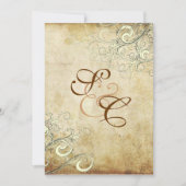 PixDezines  CREAM SWIRLS WEDDING INVITES Kaart (Voorkant)