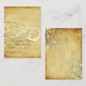 PixDezines  Cream wervelt plaatskaarten Plaatskaartje (Voorkant / Achterkant)