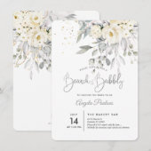 PixDezines Crème Rozen Eucalyptus Brunch+Bubbels Kaart (Voorkant / Achterkant)