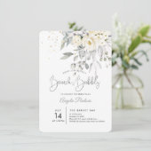 PixDezines Crème Rozen Eucalyptus Brunch+Bubbels Kaart (Staand voorkant)