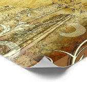 PixDezines crème zwaait de zitplaats Poster (Hoek)