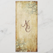 PixDezines crème zwaait trouwprogramma's Programmakaart (Voorkant)