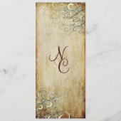 PixDezines  crème zwaait trouwprogramma's Programmakaart (Voorkant)