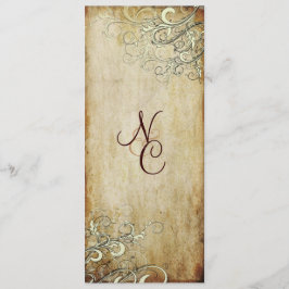 PixDezines crème zwaait trouwprogramma's Programmakaart