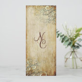 PixDezines crème zwaait trouwprogramma's Programmakaart (Staand voorkant)