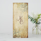 PixDezines  crème zwaait trouwprogramma's Programmakaart (Staand voorkant)