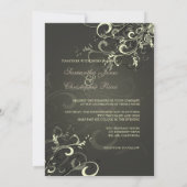 PixDezines crèmeswervels+grafiet Kaart (Achterkant)