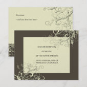 PixDezines crèmezirls+grafiet Kaart (Voorkant / Achterkant)