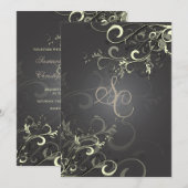 PixDezines crèmezirls+grafiet Kaart (Voorkant / Achterkant)