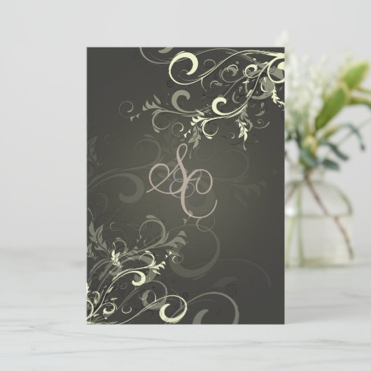 PixDezines crèmezirls+grafiet Kaart (Staand voorkant)