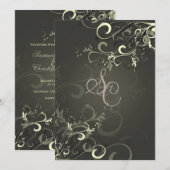 PixDezines crèmezirls+grafiet Kaart (Voorkant / Achterkant)