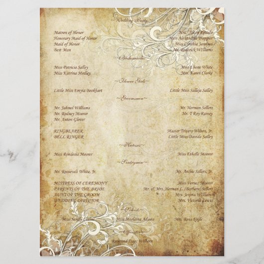 PixDezines  crèmezwenken Programmakaart (Achterkant)