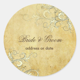 PixDezines crèmezwenken Ronde Sticker