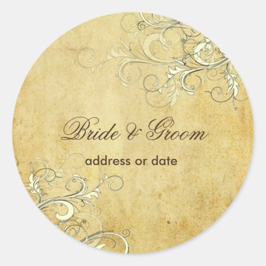 PixDezines  crèmezwenken Ronde Sticker (Voorkant)