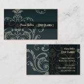 PixDezines Crest Damask Visitekaartje (Voorkant / Achterkant)