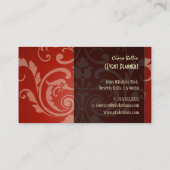 PixDezines Crest Damask Visitekaartje (Achterkant)