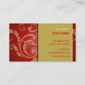 PixDezines Crest Damask Visitekaartje (Achterkant)