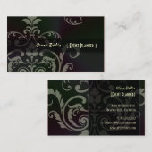 PixDezines Crest Damask Visitekaartje (Voorkant / Achterkant)