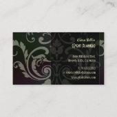 PixDezines Crest Damask Visitekaartje (Achterkant)