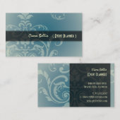 PixDezines Crest Damask Visitekaartje (Voorkant / Achterkant)