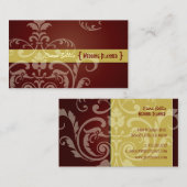 PixDezines Crest Damask Visitekaartje (Voorkant / Achterkant)