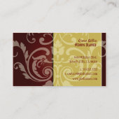 PixDezines Crest Damask Visitekaartje (Achterkant)