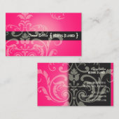 PixDezines Crest Damask Visitekaartje (Voorkant / Achterkant)