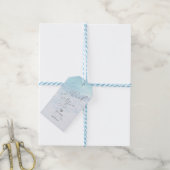 PixDezines Crystal Blue Beach Dank je Cadeaulabel (Met Touw)