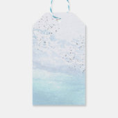 PixDezines Crystal Blue Beach Dank je Cadeaulabel (Achterkant)