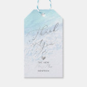 PixDezines Crystal Blue Beach Dank u Cadeaulabel (Voorkant)