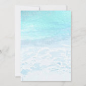 PixDezines Crystal Blue BeachShoreline Quinceanera Kaart (Achterkant)