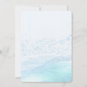 PixDezines Crystal Blue Shoreline, Beach Weddensch Kaart (Achterkant)