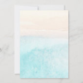 PixDezines Crystal Blue Shoreline, Beach Wedding Kaart (Achterkant)
