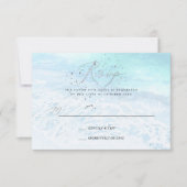 PixDezines Crystal Blue Shoreline, Sand n Zee RSVP Kaart (Voorkant)