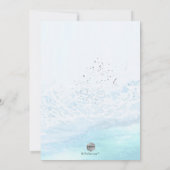 PixDezines Crystal Blue Shoreline Vrijgezellenfees Kaart (Achterkant)