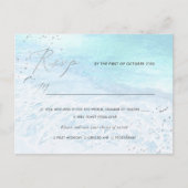 PixDezines Crystal Blue, Strand RSVP een maaltijd Uitnodiging Briefkaart (Voorkant)