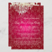 PixDezines crystal chandelier/barokdemask Kaart (Voorkant / Achterkant)