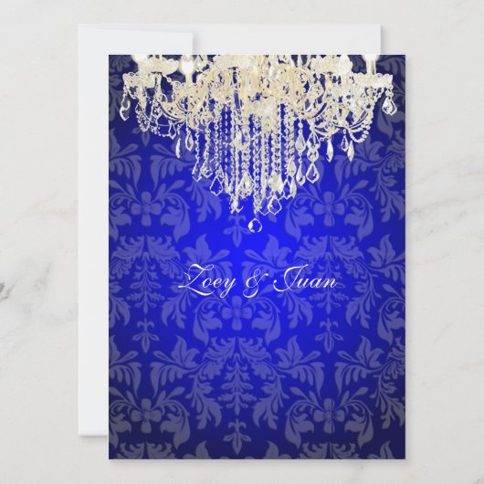 PixDezines crystal chandelier/barokdemask Kaart (Achterkant)