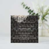 PixDezines Crystal Chandelier + Baroque Damask Kaart (Staand voorkant)