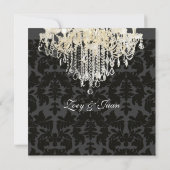 PixDezines Crystal Chandelier + Baroque Damask Kaart (Achterkant)