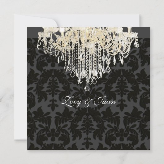 PixDezines Crystal Chandelier + Baroque Damask Kaart (Achterkant)