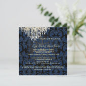 PixDezines Crystal Chandelier + Baroque Damask Kaart (Staand voorkant)