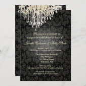 PixDezines Crystal Chandelier+baroque damask Kaart (Voorkant / Achterkant)